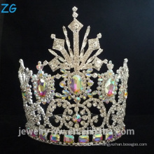 Corona de lujo de la corona de la corona del AB Crown, joyería nupcial principal, corona del Rhinestone